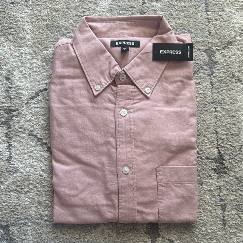 Express Dusty Pink Collared Shirt